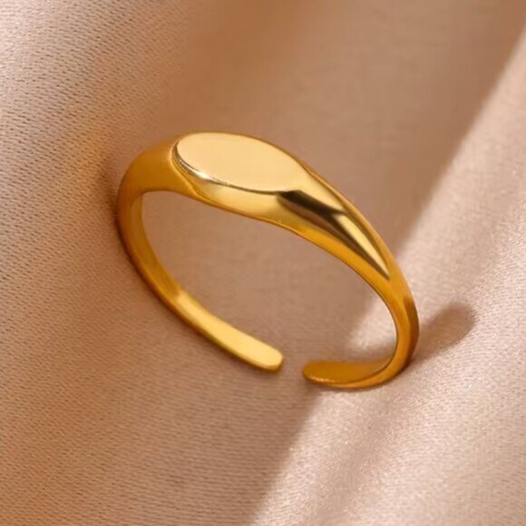 14K Gold Filled Adjustable Stackable Ring - Picture 3 of 4